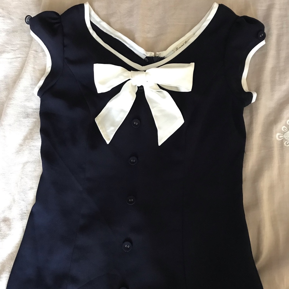 Nautical bow blouse